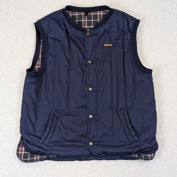 Vintage Barbour Trekker Vest Men's XL Navy Gilet Waistcoat Made